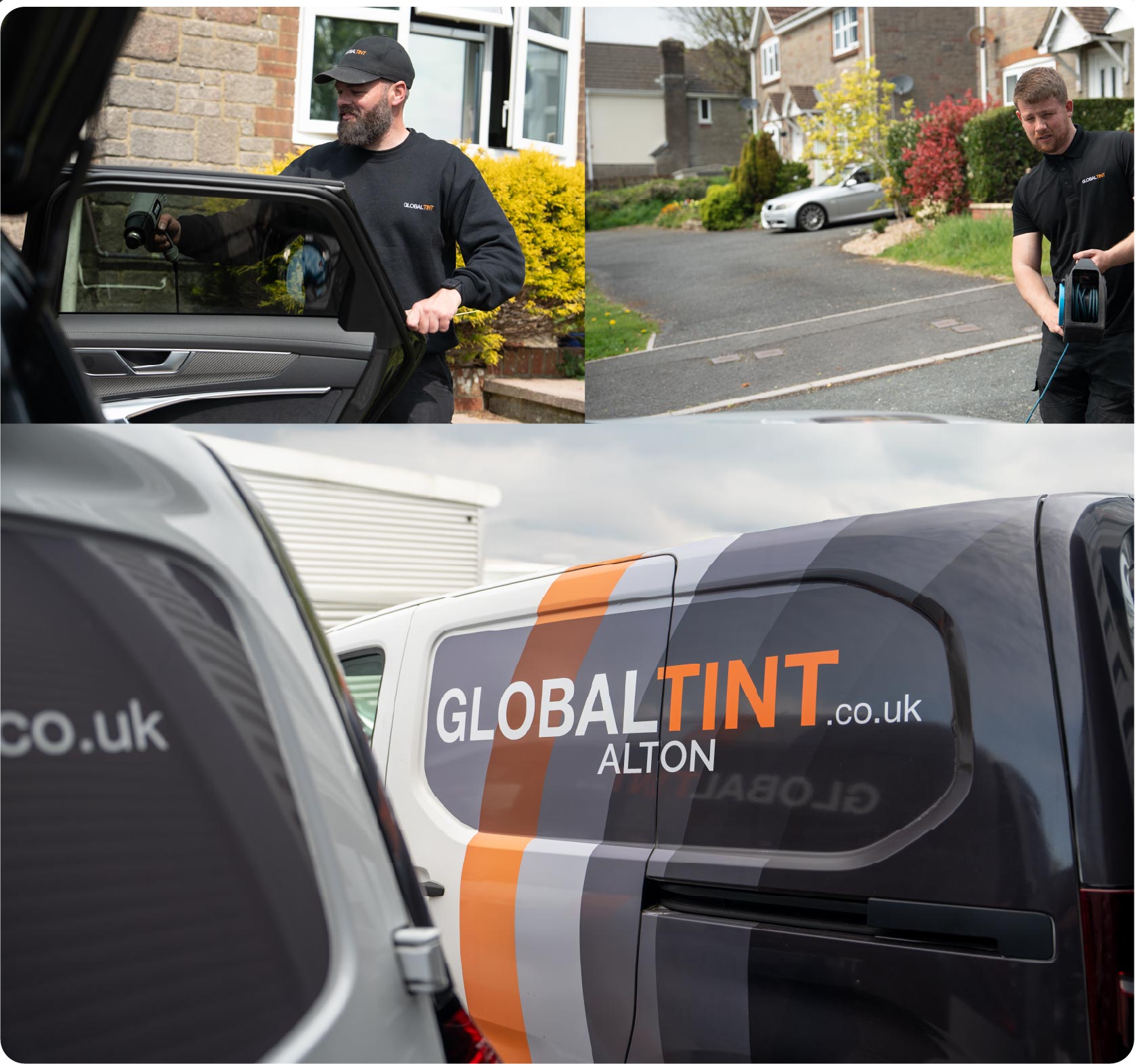 Mobile Window Tinting Expert Working in Alton
