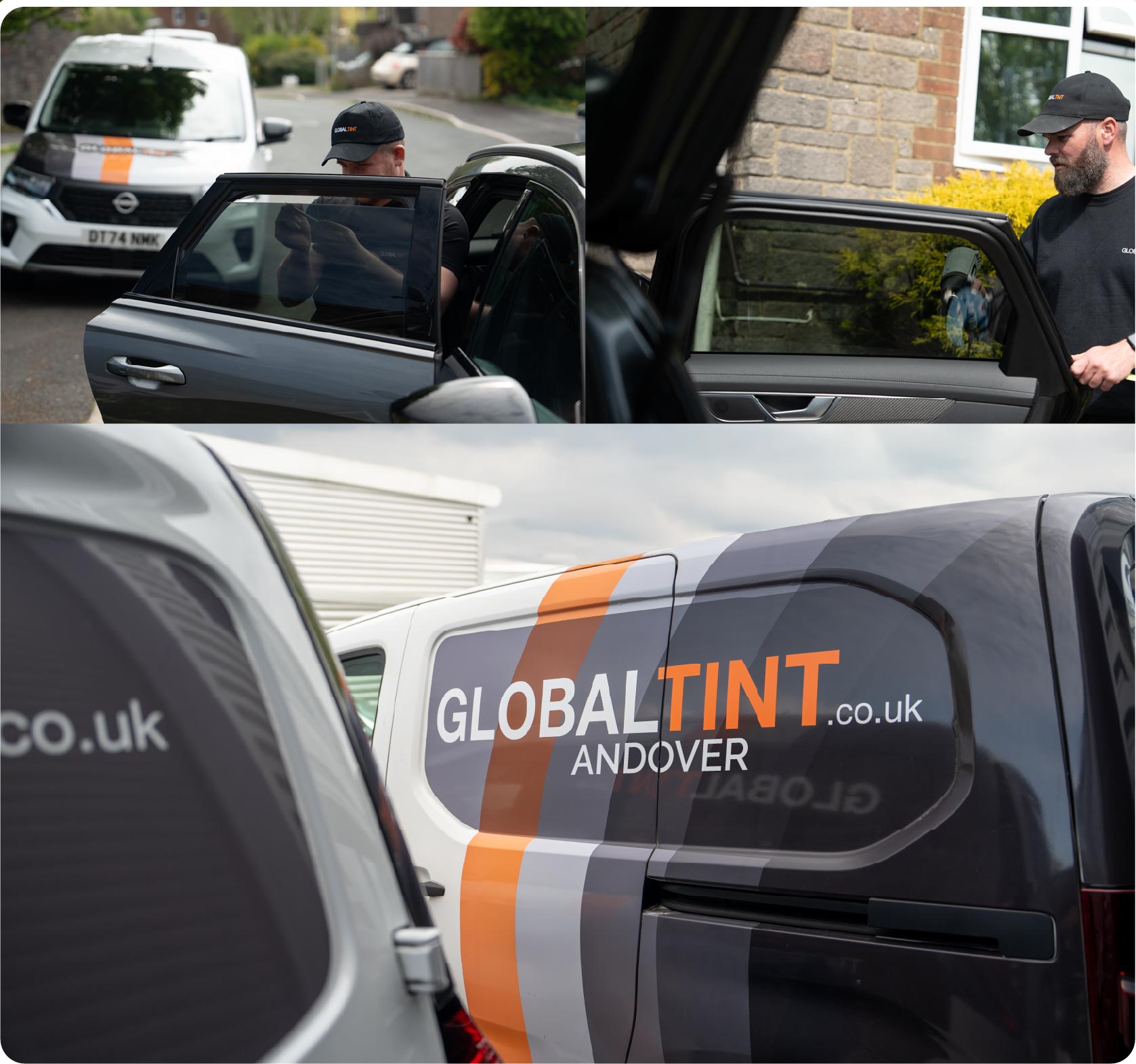 Mobile Window Tinting Expert Working in Andover