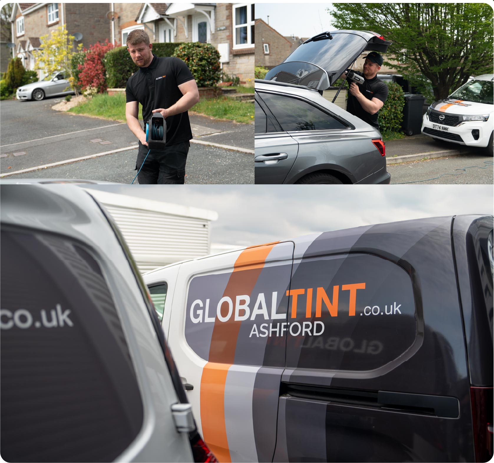 Mobile Window Tinting Expert Working in Ashford
