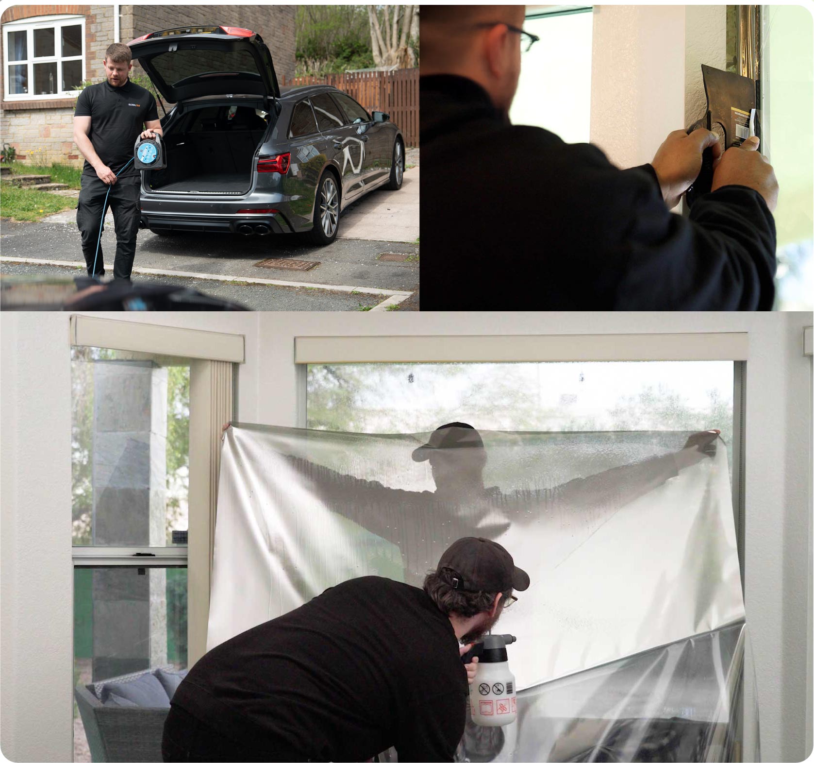 Home Window Film Expert Working in Bath