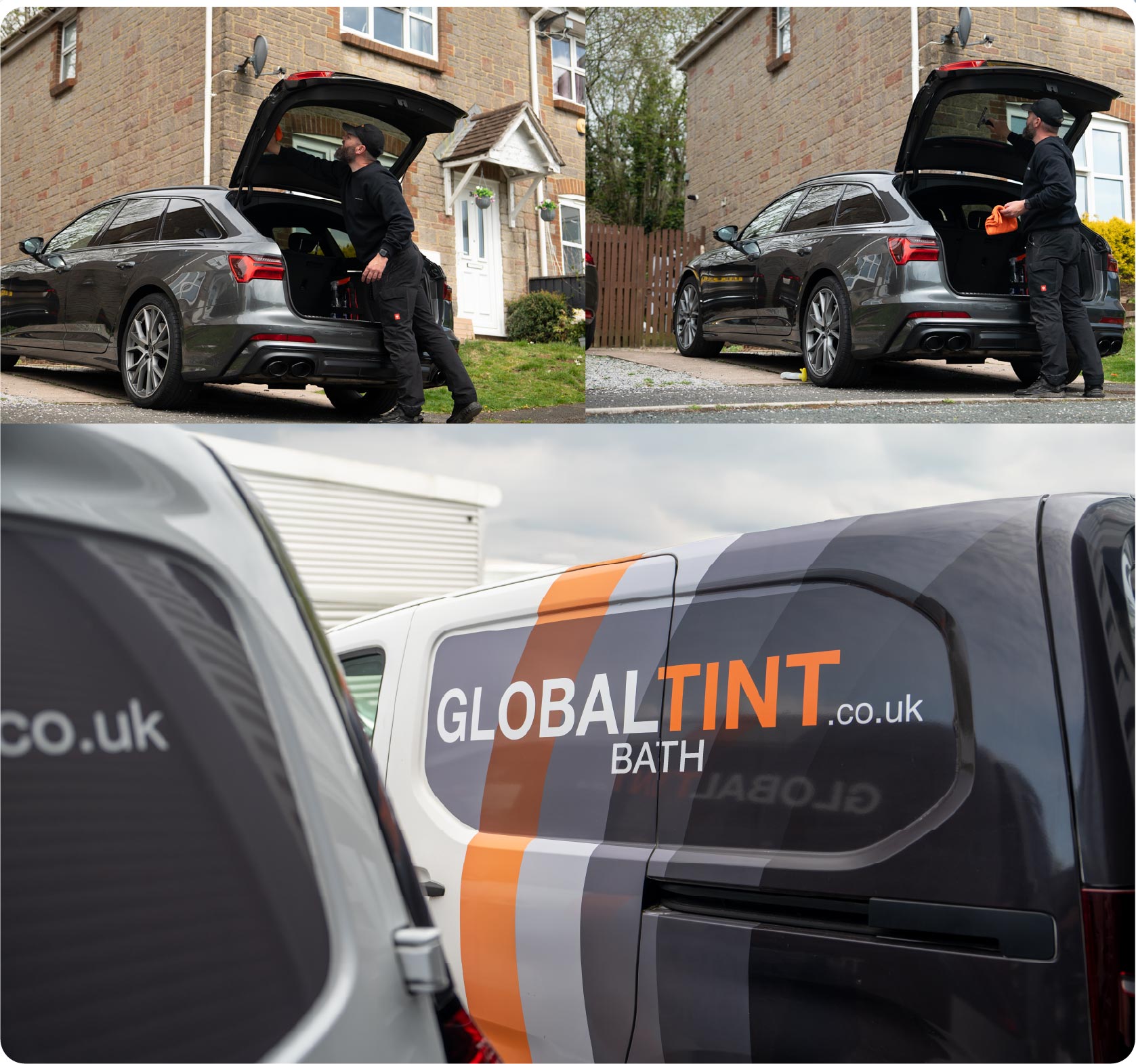 Mobile Window Tinting Expert Working in Bath