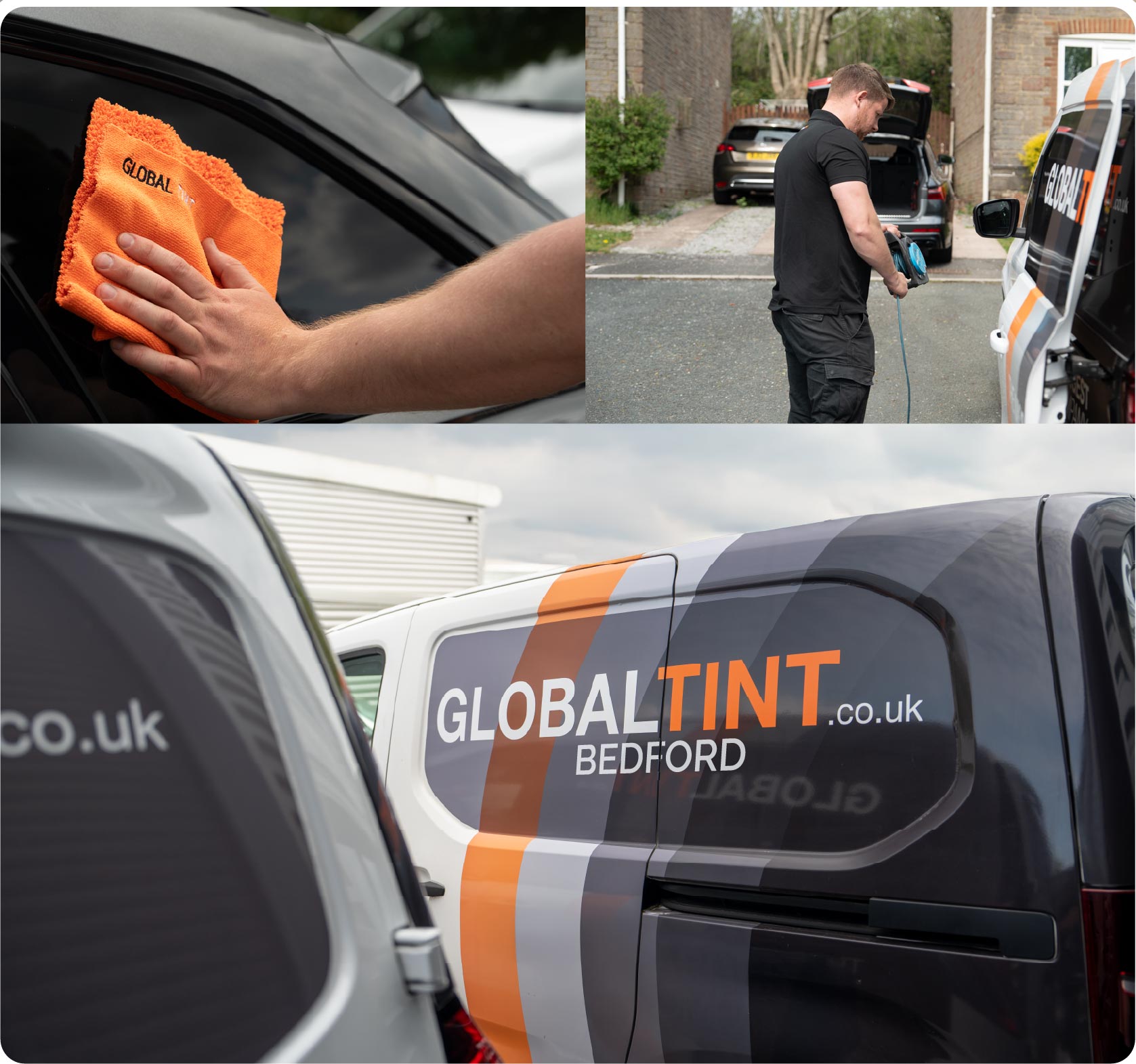 Mobile Window Tinting Expert Working in Bedford