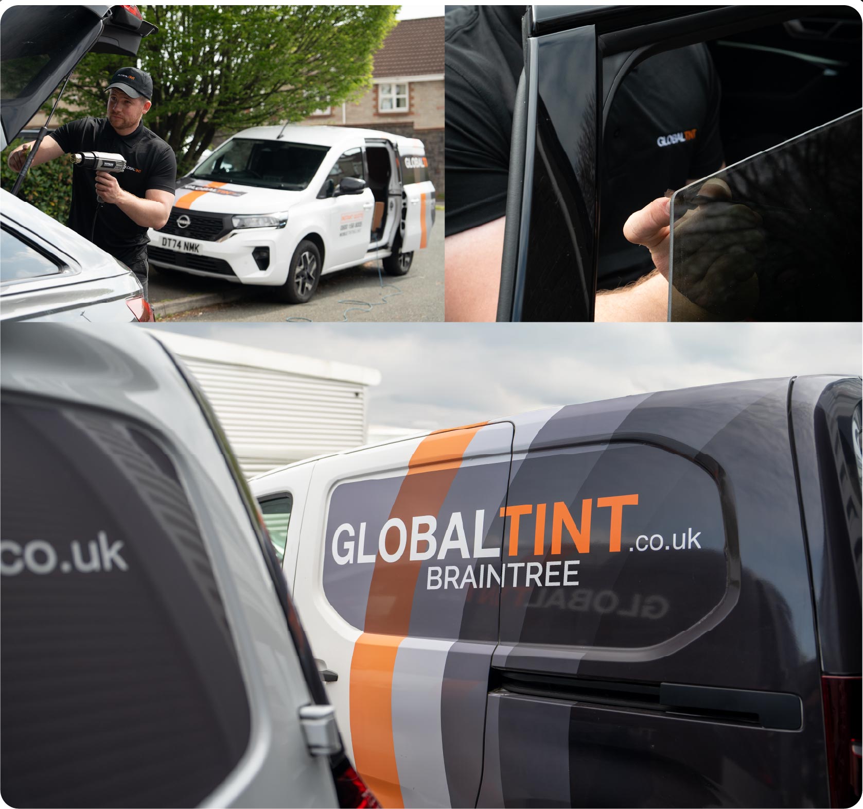 Mobile Window Tinting Expert Working in Braintree