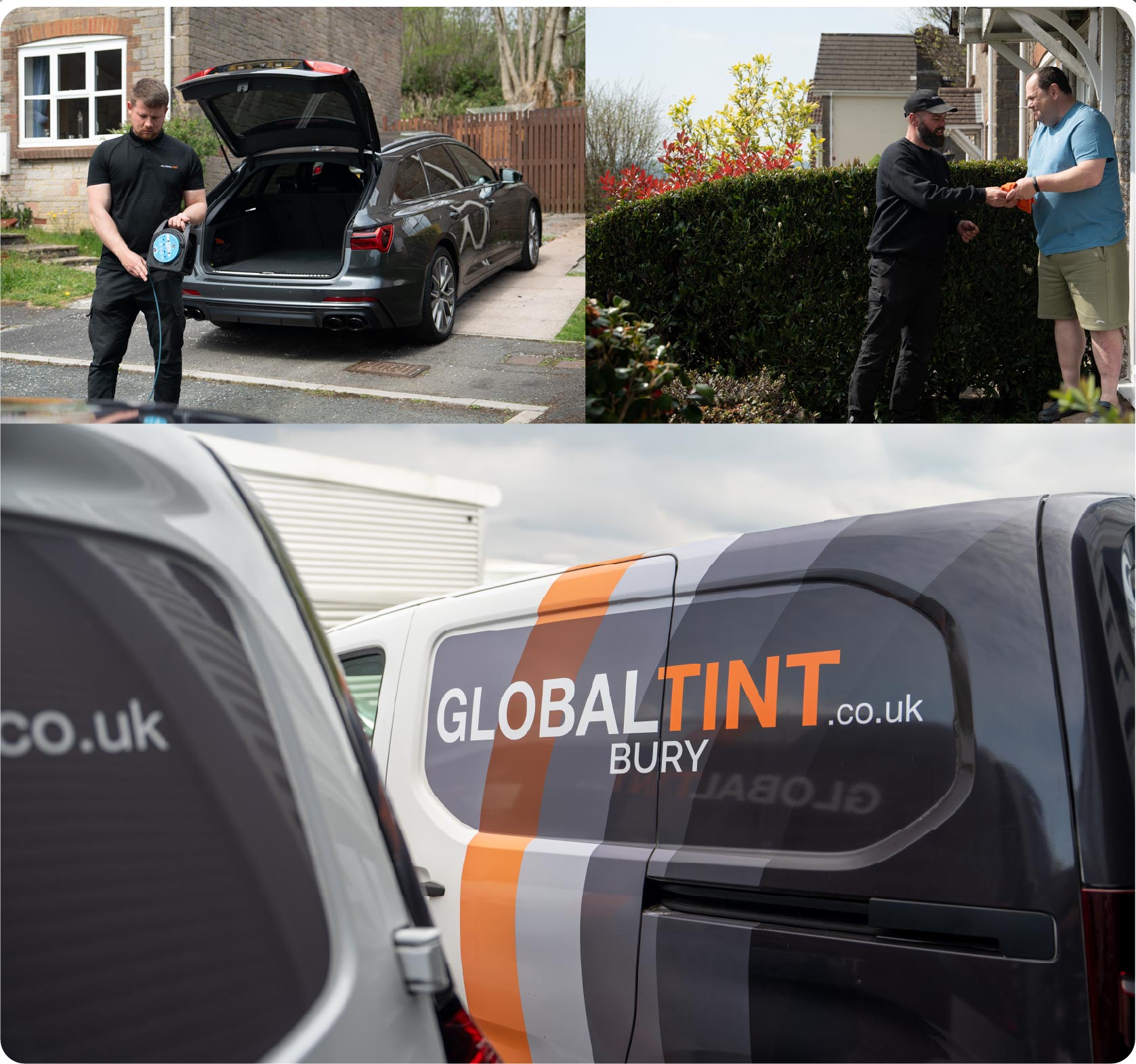 Mobile Window Tinting Expert Working in Bury