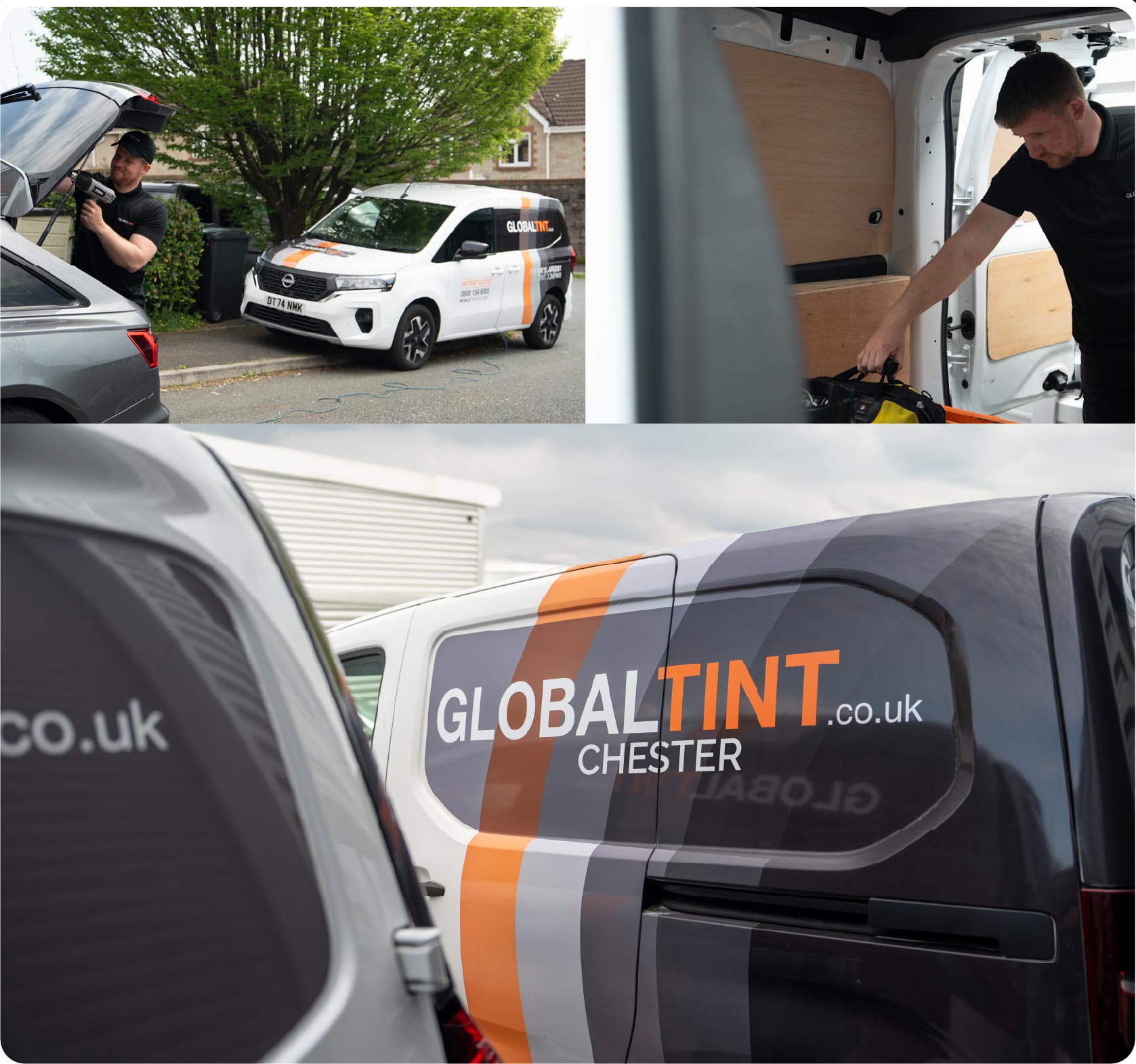 Mobile Window Tinting Expert Working in Chester