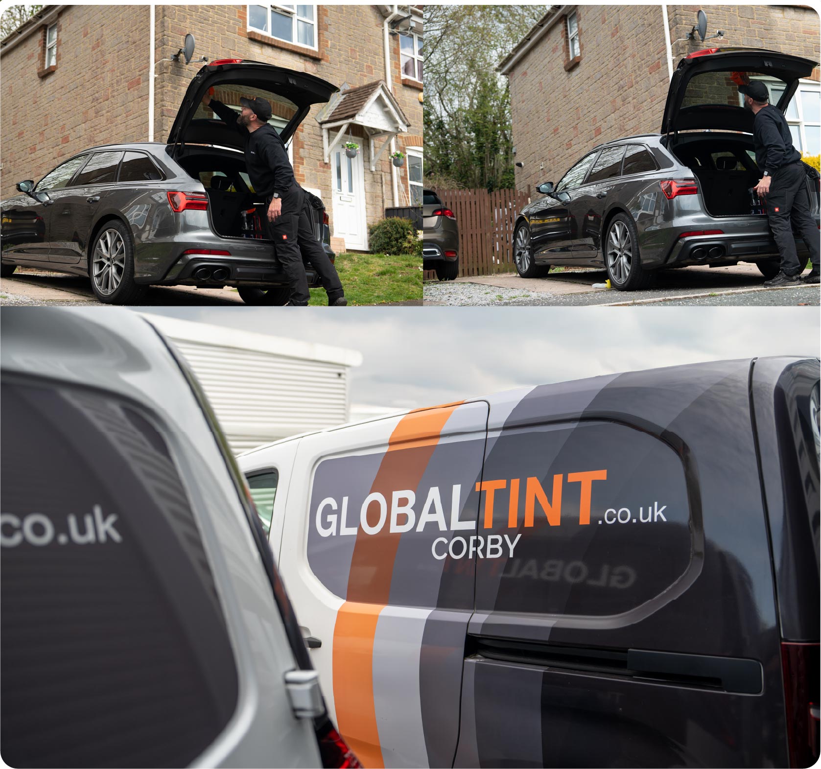 Mobile Window Tinting Expert Working in Corby