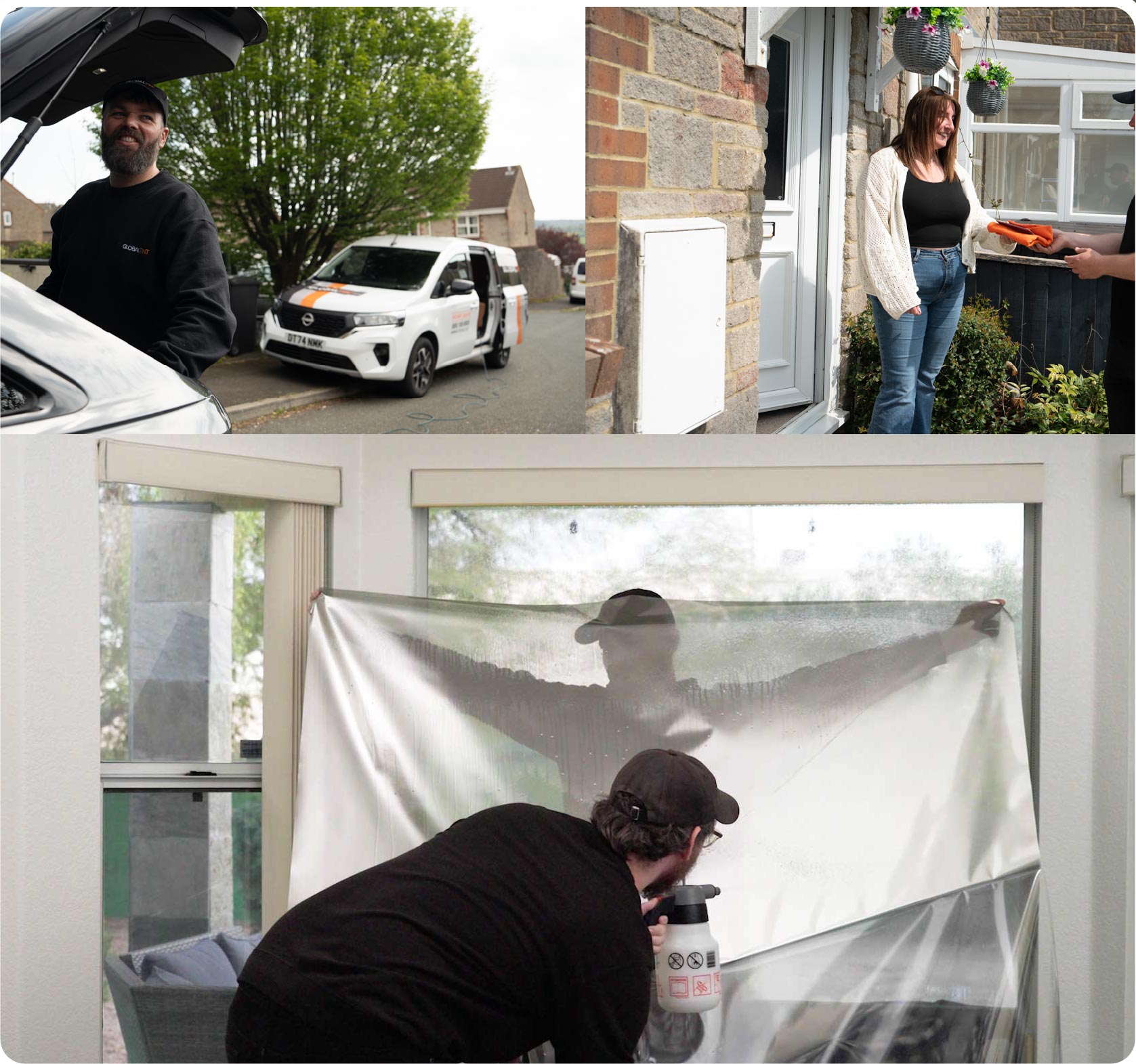 Home Window Film Expert Working in Crosby