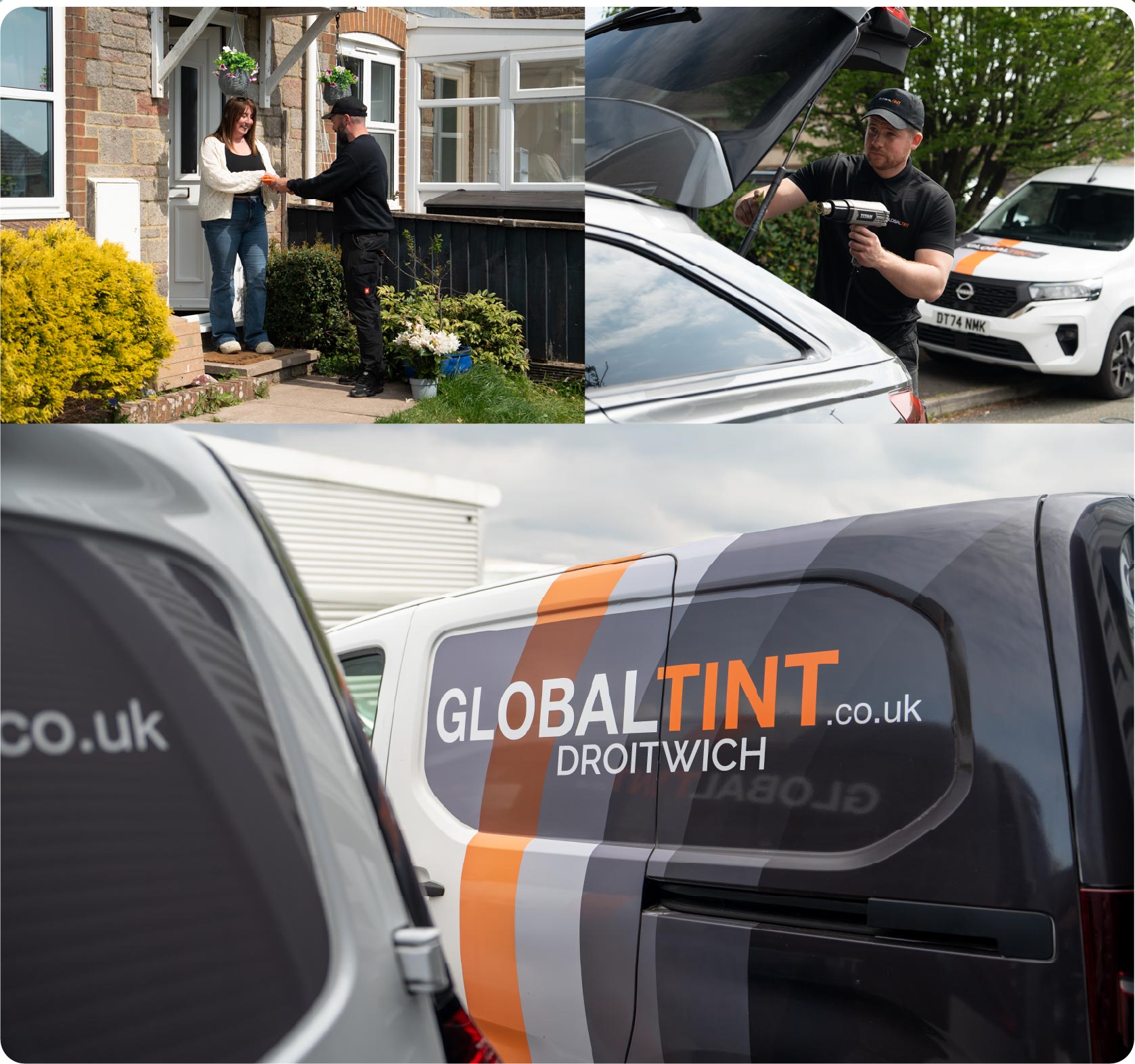 Mobile Window Tinting Expert Working in Droitwich