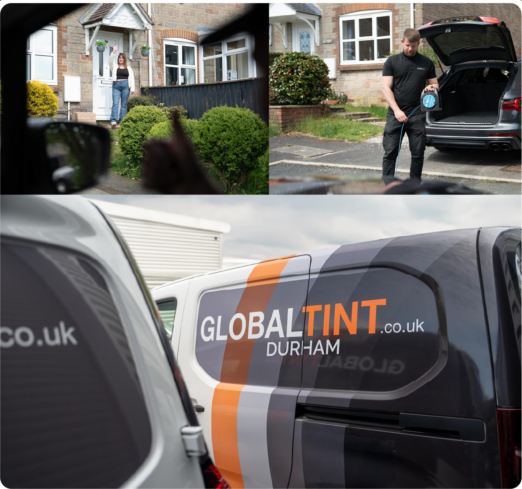 Mobile Window Tinting Expert Working in Durham