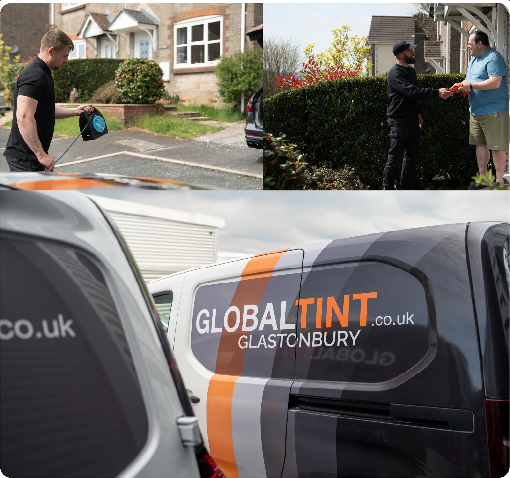 Mobile Window Tinting Expert Working in Glastonbury