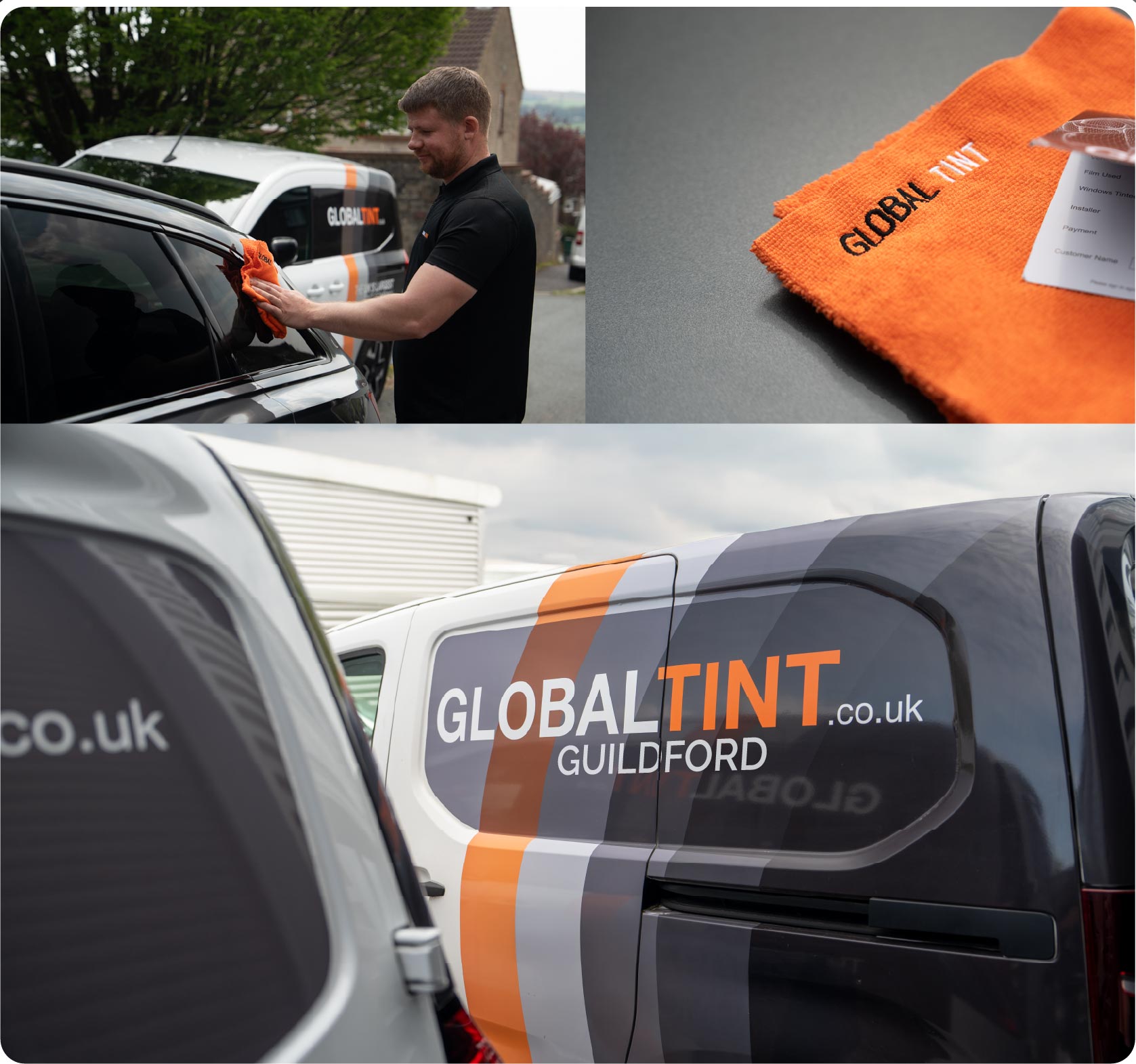 Mobile Window Tinting Expert Working in Guildford