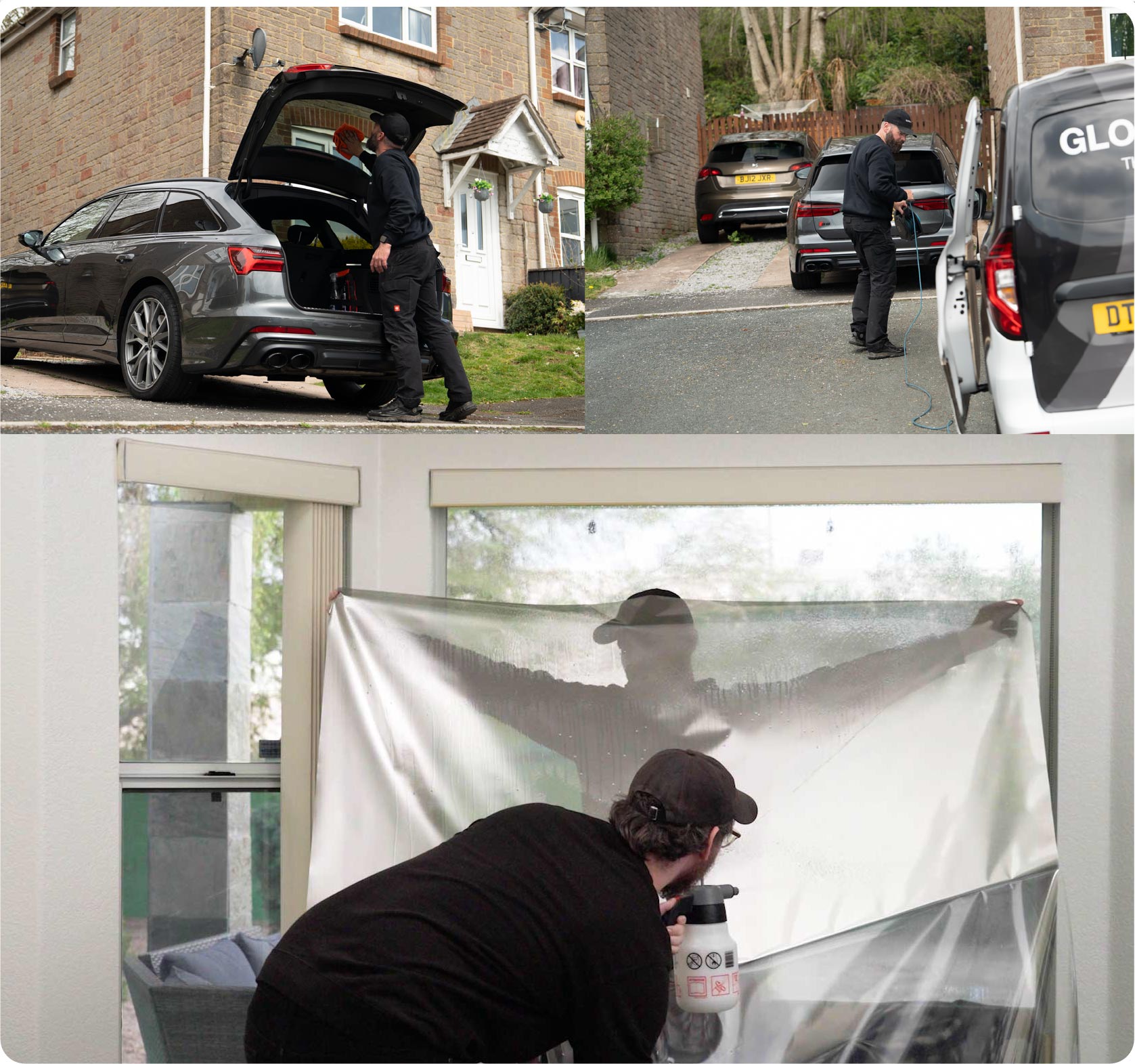 Home Window Film Expert Working in Leek