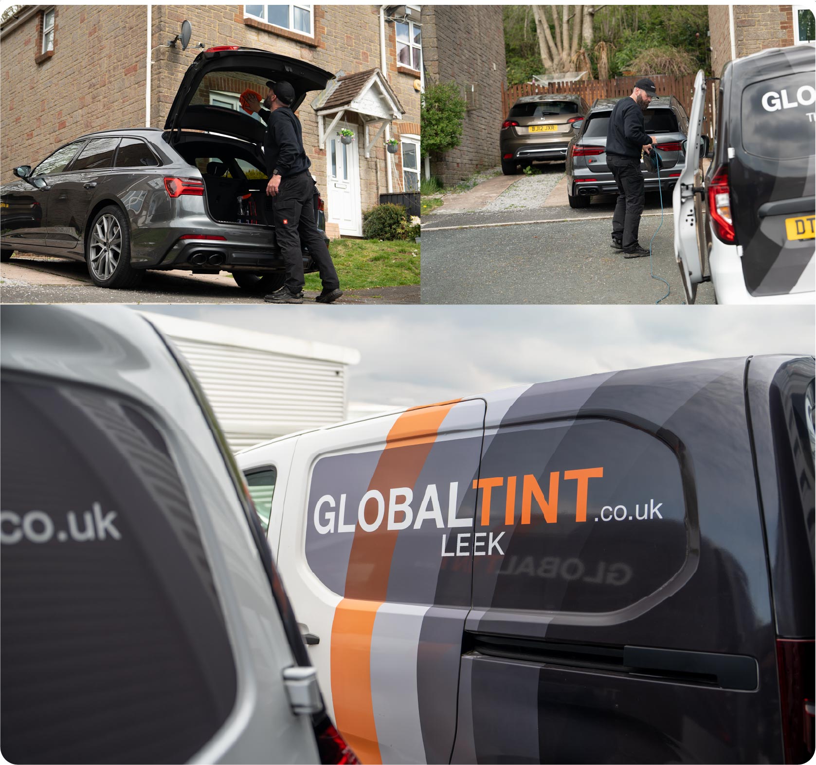 Mobile Window Tinting Expert Working in Leek