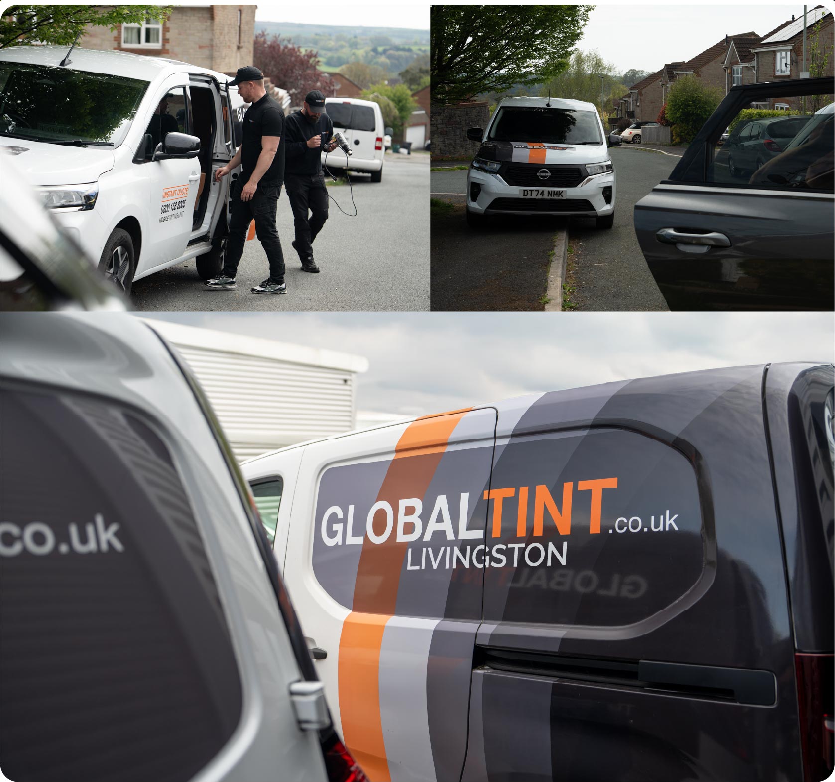 Mobile Window Tinting Expert Working in Livingston