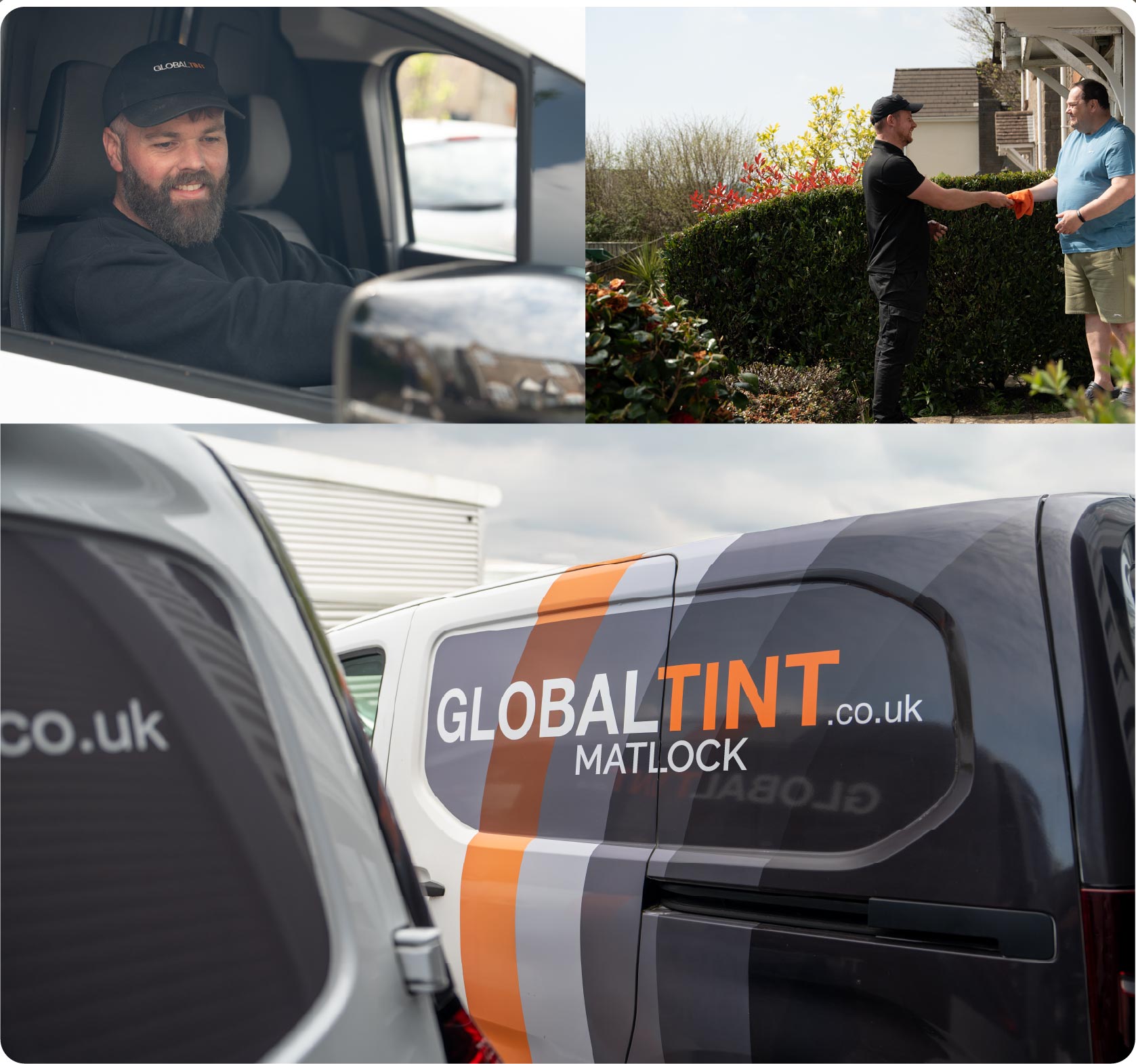 Mobile Window Tinting Expert Working in Matlock