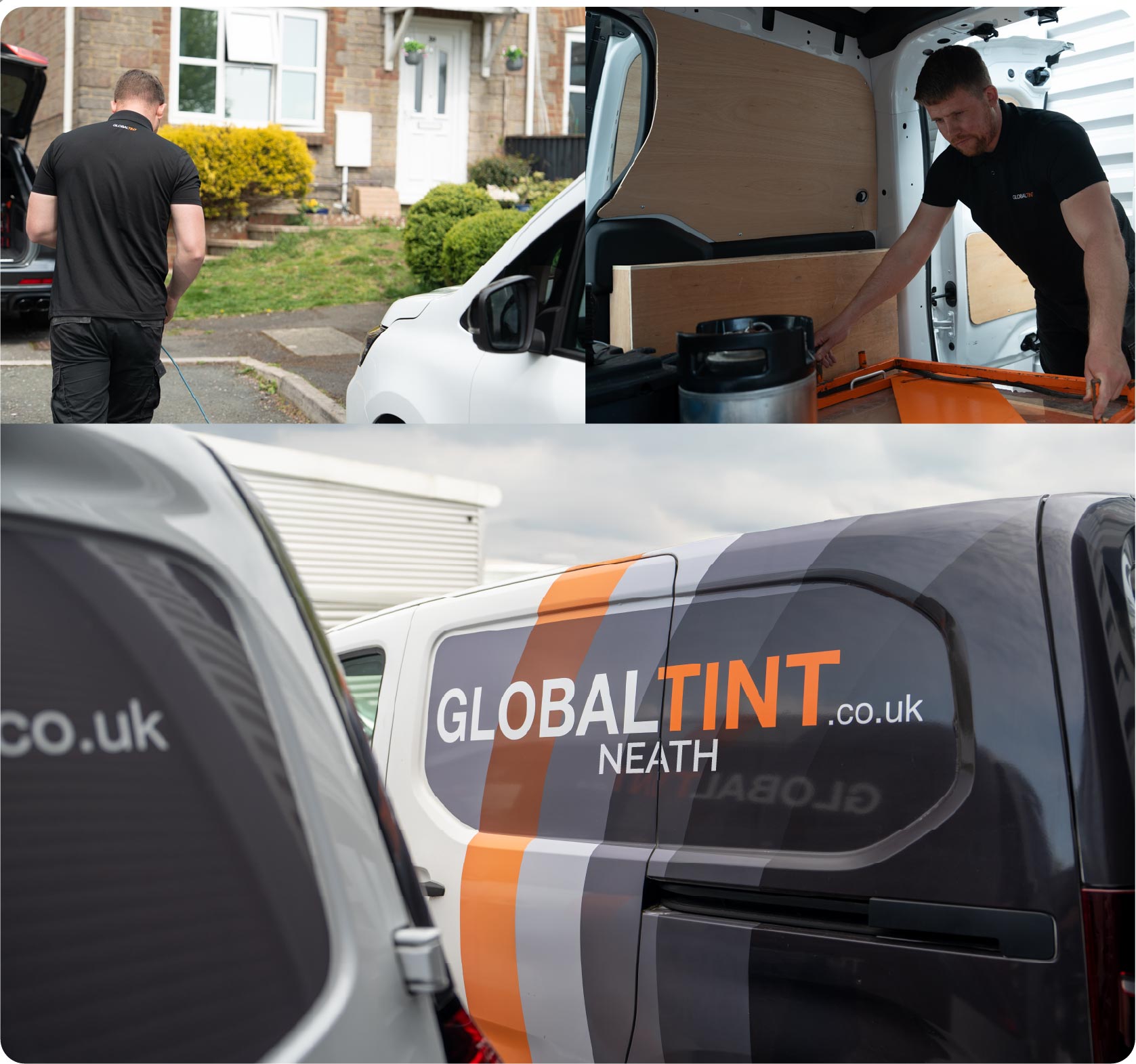 Mobile Window Tinting Expert Working in Neath