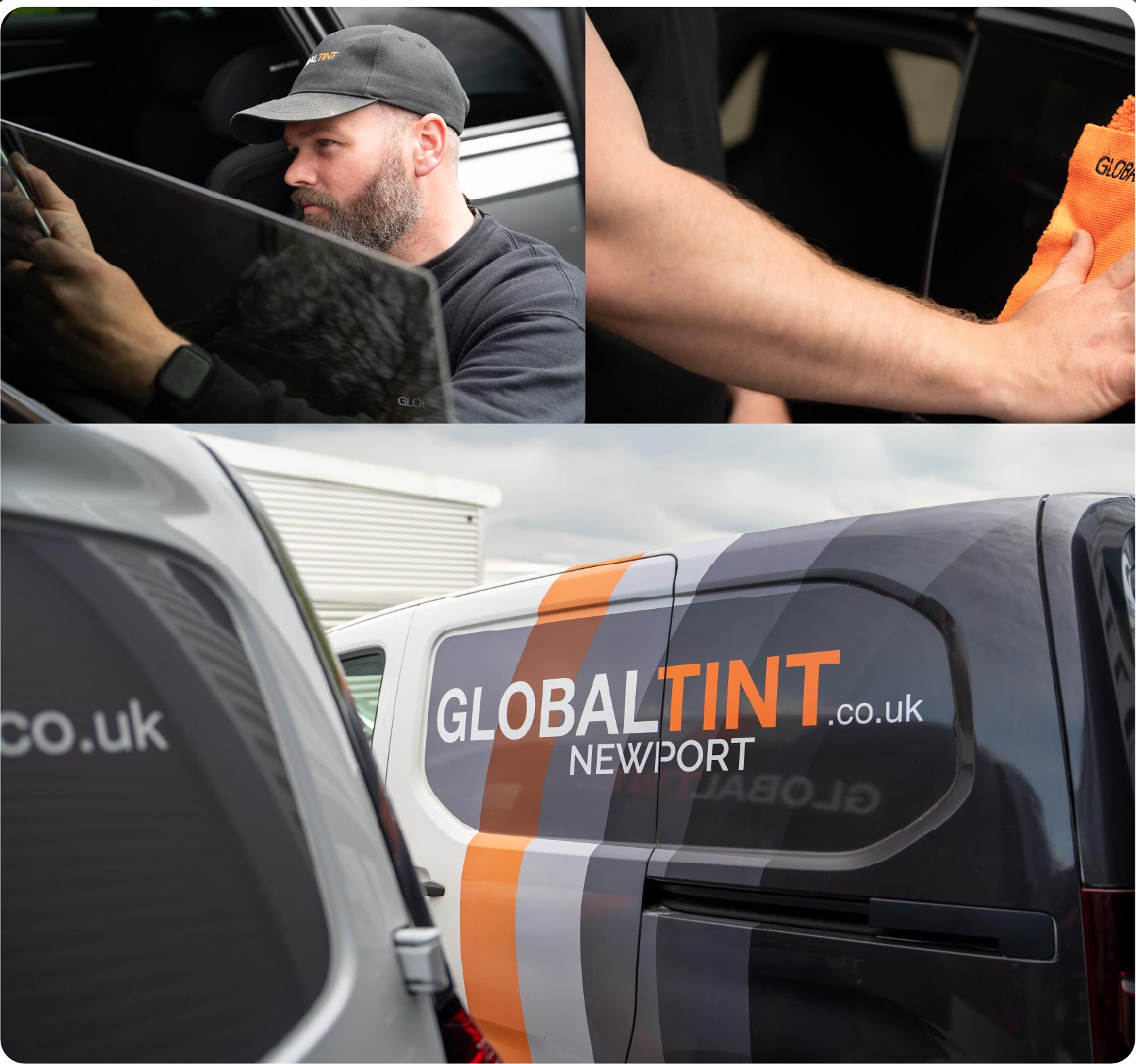Mobile Window Tinting Expert Working in Newport
