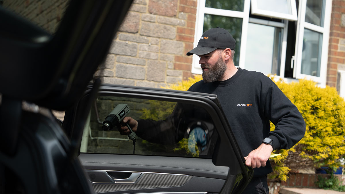 Mobile Tinting Technician from Paisley Working On-Site