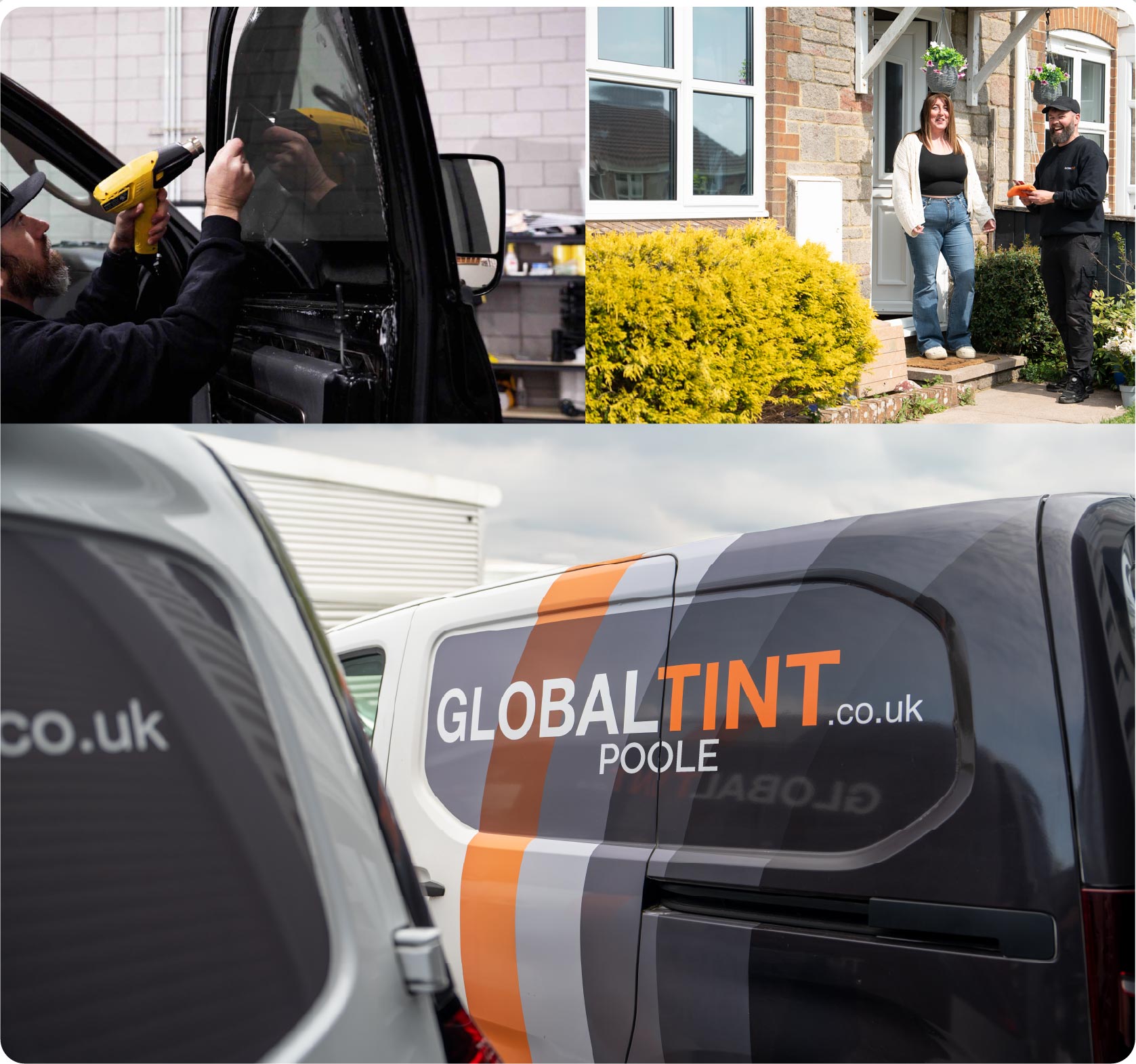 Mobile Window Tinting Expert Working in Poole