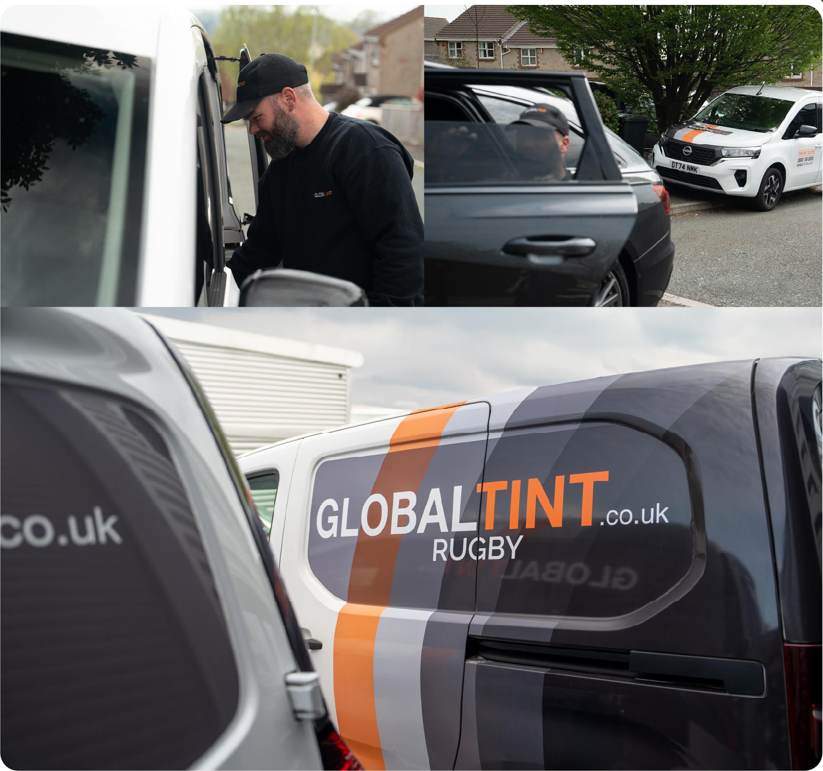 Mobile Window Tinting Expert Working in Rugby