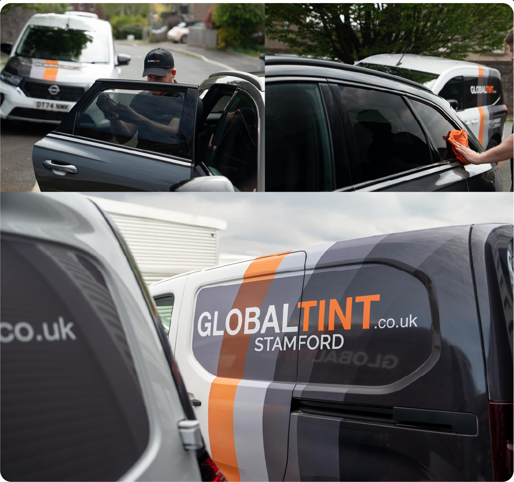 Mobile Window Tinting Expert Working in Stamford