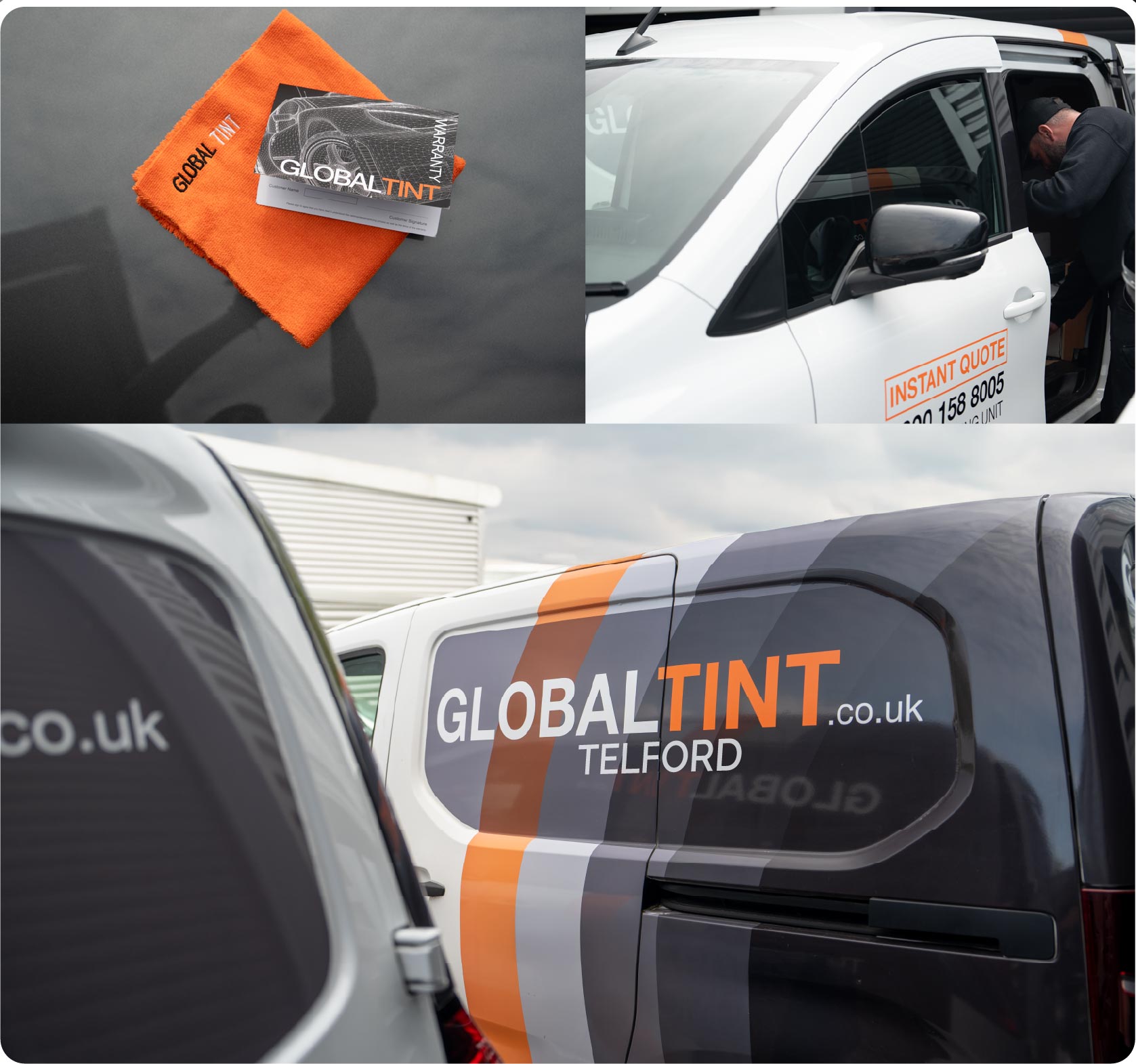 Mobile Window Tinting Expert Working in Telford