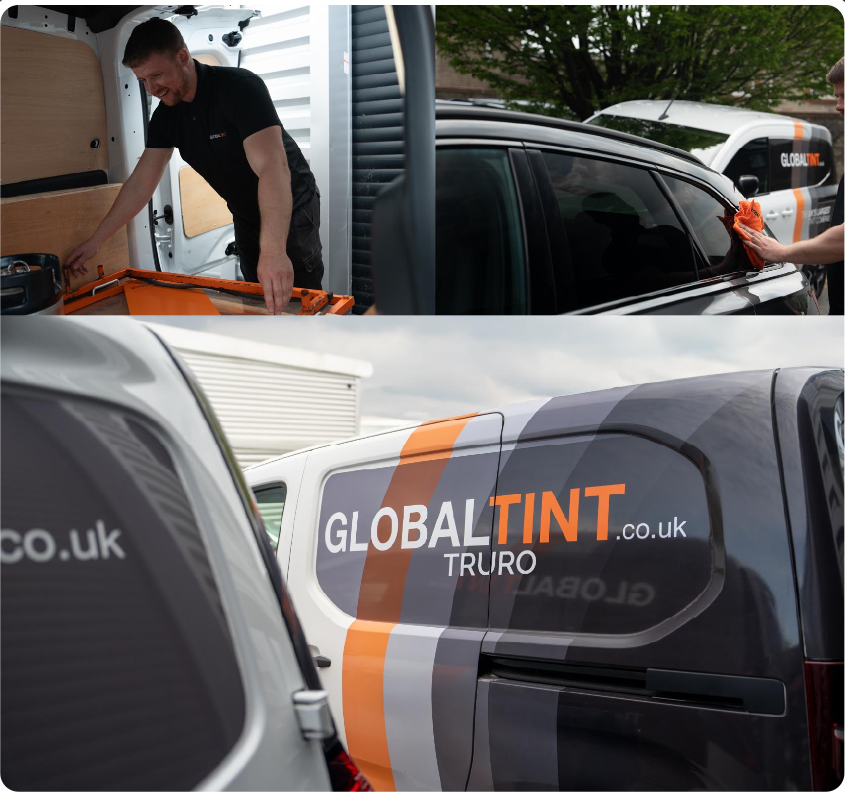 Mobile Window Tinting Expert Working in Truro