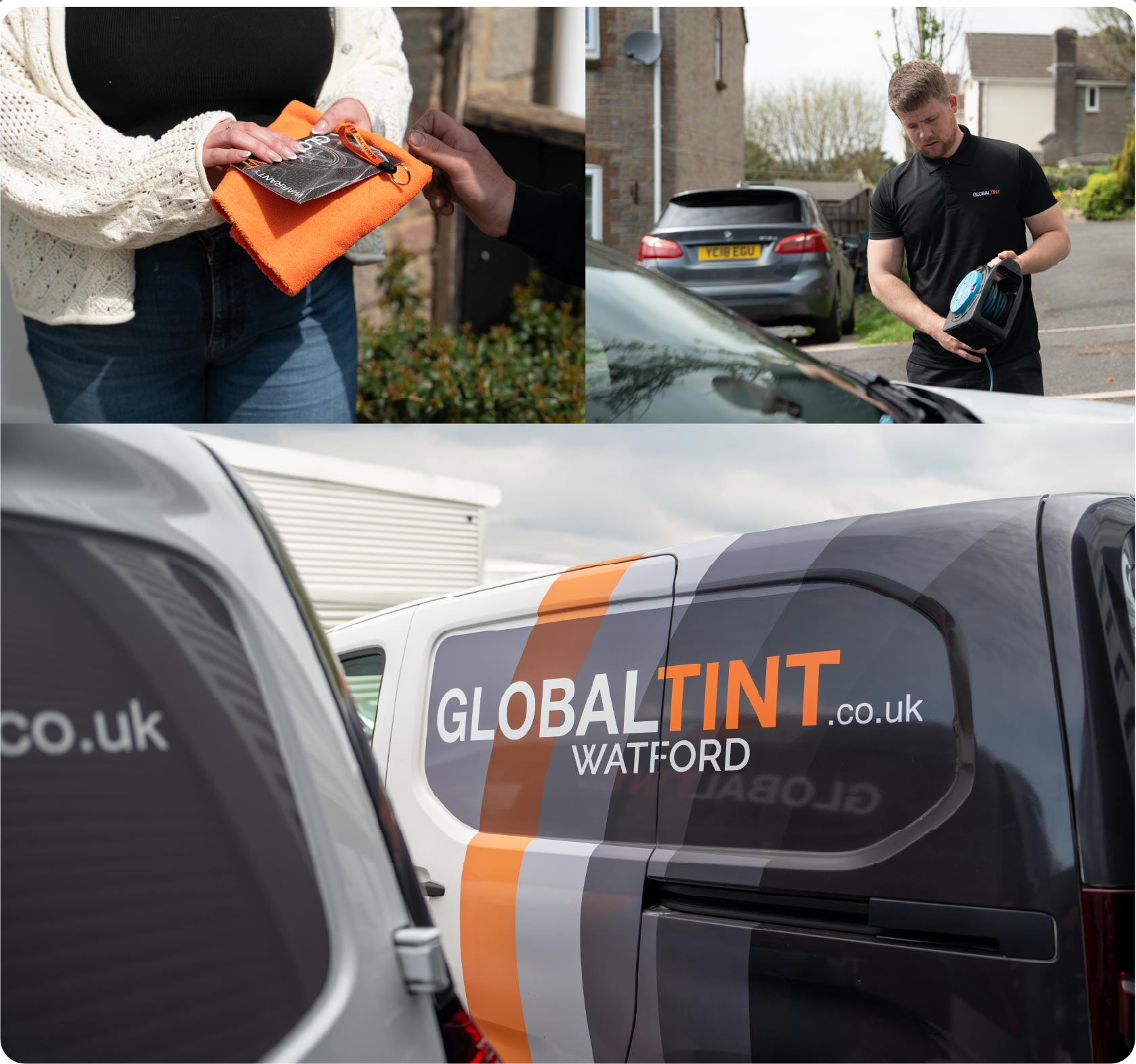 Mobile Window Tinting Expert Working in Watford