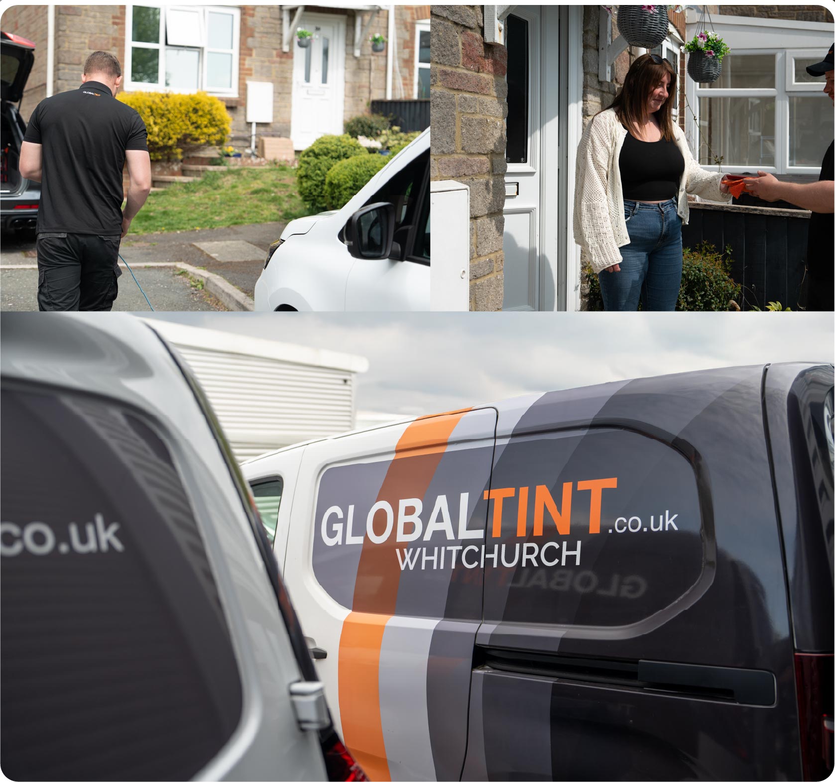 Mobile Window Tinting Expert Working in Whitchurch