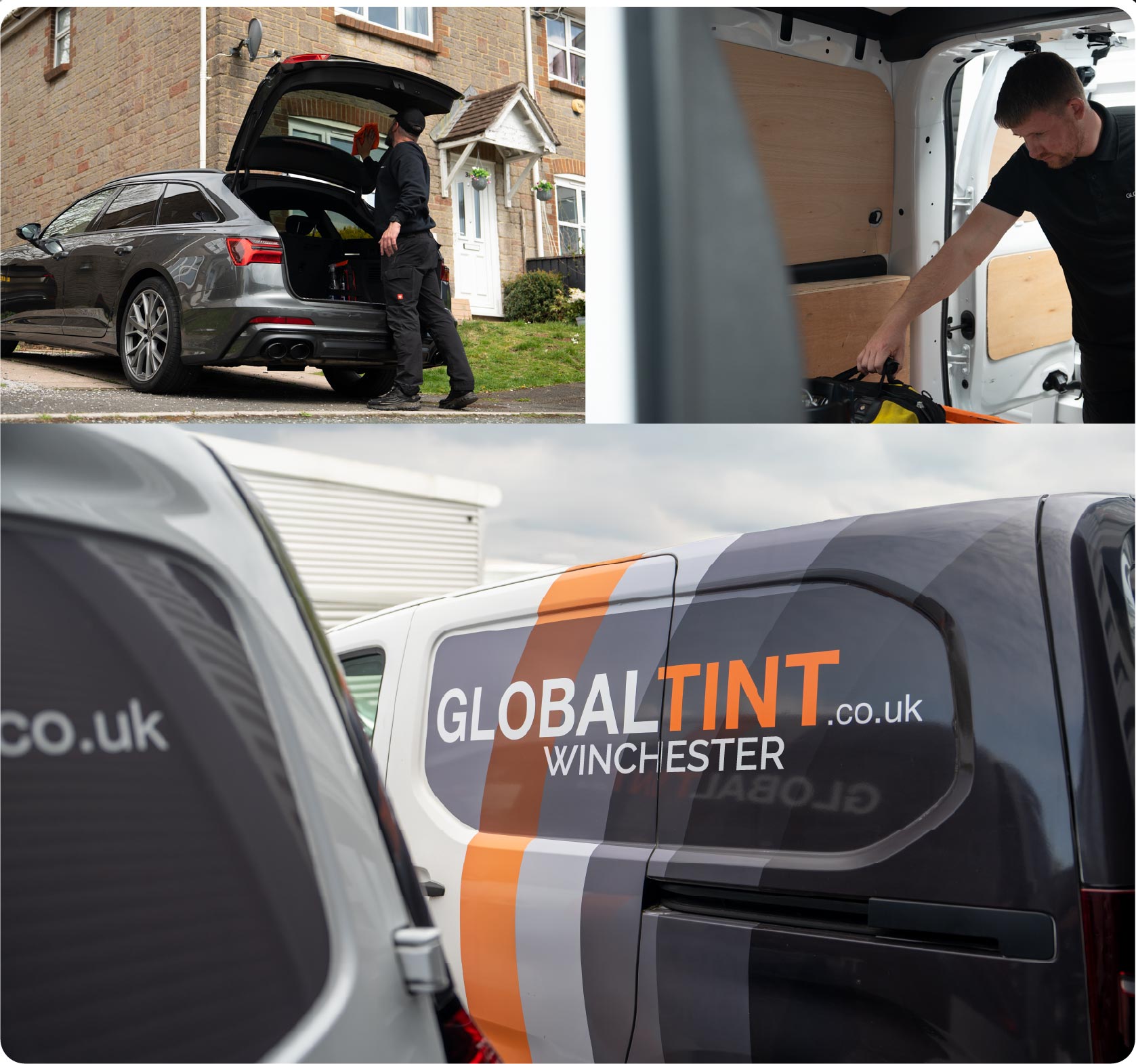 Mobile Window Tinting Expert Working in Winchester