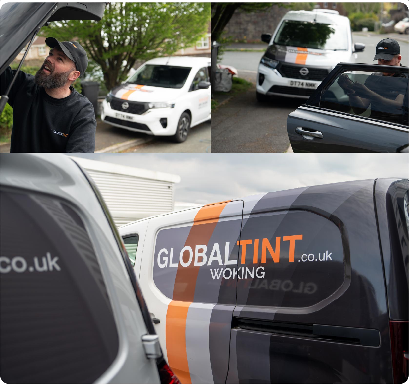 Mobile Window Tinting Expert Working in Woking